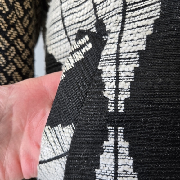 Rachel Roy Asymmetrical Zipper Geometric Patterned Cropped Blazer Jacket. Size 6 - Picture 4 of 15